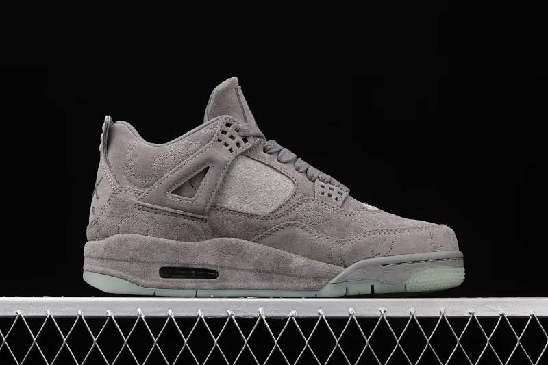 All categories Air Jordan Jordan series basketball shoes Air Jordan 4 Pure original Air Jordan 4 Cool Gray AJ4 Joe 4 cool gray suede luminous bottom basketball shoes 930155-003